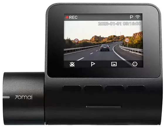 70mai Dash Cam A200 with 1080P 60FPS & Dual-Channel Supported,HDR,24H Smart Parking Surveillance,Time-Lapse Recording,APP Control