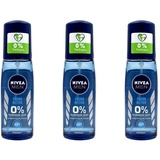 NIVEA MEN Fresh Active Deo Zerstäuber im 3er Pack (3 x 75ml), Deo ohne Aluminium mit wertvollen Meeresextrakten, Deodorant mit 48h Schutz pflegt die Haut