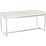CLP Edelstahl Küchenbank Barci Kunstleder I Moderne 2er-Sitzbank Mit Polsterung Für Esszimmer Und Küche Und Büro I Sitzhöhe 48 CM