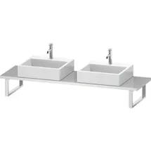 Duravit L-Cube Konsole LC105C00707 Stärke 3 cm, betongrau matt, für Aufsatzbecken, variabel