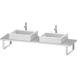 Duravit L-Cube Konsole LC105C00707 Stärke 3 cm, betongrau matt, für Aufsatzbecken, variabel