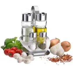 WESTMARK Wien Menage Salz, Pfeffer, Essig &Öl, 4tlg. 65052260 , Volumen: 2 x 40 ml & 2 x 160 ml