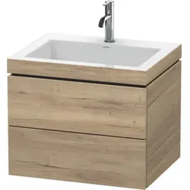 Duravit Waschtischunterschrank c-bonded L-Cube 60 x48cm, 1 HL, E marm., 2 Schub., wandhängend