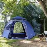Campingzelt Kuppelzelt Automatik Outdoor Pop Up Zelt Camping 2-3 Personen Blau