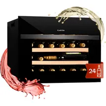 Klarstein Vinsider 24 Built-In Uno Weinkühlschrank Einbaugerät 1 Zone 24 Fl