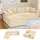 COMHOMA Eckcouch Cordstoff 2-Sitzer Beige