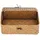 YB Aufbewahrungskorb aus Seegras Rechteckig mit Deckel 40 x 30 x 20 cm Braun