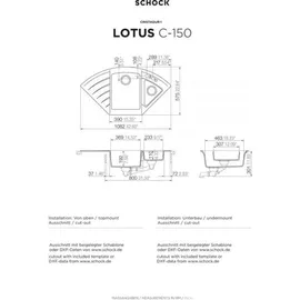 Schock Lotus C-150 Einbau bronze + Excenterbetätigung