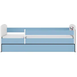 raumhirsch furniture Kinderbett Panda 80 x 180 cm Holzwerkstoff blau