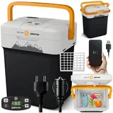 peme Kühlbox Auto Elektrisch für Camping Kühlschrank Elektrische Kühltruhe Groß Autokühlschrank Cool Box Cooler Gefrierbox mit Strom Steckdose Car Fridge Tiefkühlbox 12V 220 240 V 25,7L – Essential