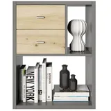Phoenix Raumteiler-Regal Fortuna Beistelltisch (L x 57,9 cm, inkl. Schubladencontainer - grau,