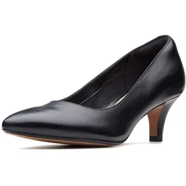 CLARKS Linvale Jerica Pumps, Black Leather, 41 EU