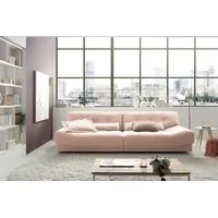 KAWOLA Sofa MOZZA 3-Sitzer Stoff rosa