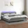 vidaXL Boxspringbett mit Matratze & LED Dunkelgrau 200x200 cm Stoff