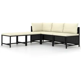 vidaXL 2-Sitzer-Gartensofa 2 x 0 x 0 cm Schwarz