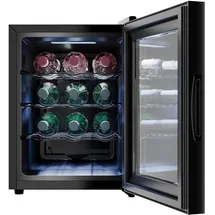 Tristar Tris, Weinkühlschrank Freistehend, Schwarz