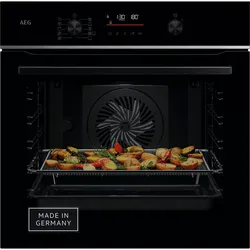 AEG Pyrolyse Backofen "TS6PB50WAB", A+ (A+++-D), schwarz, B:59,5cm H:59,4cm T:56,7cm, Backöfen, glatte Innenwände aus Longclean-Emaille, AirFry-Funktion