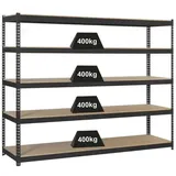 Proregal Schwerlastregal Metall 300x120x45 cm Anthrazit