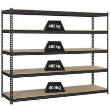 Proregal Schwerlastregal Metall 300x120x45 cm Anthrazit
