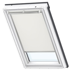 VELUX Verdunkelungsrollo Uni Beige 1085, 55x78 cm (C02), Aluminiumschiene,Elektro,GGU,VELUX