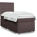 vidaXL Boxspringbett 140 x 200 cm Dunkelbraun