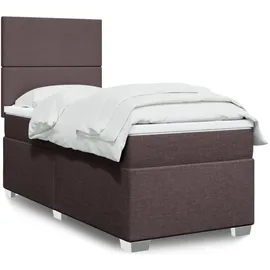 vidaXL Boxspringbett 140 x 200 cm Dunkelbraun