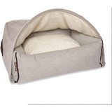 KONA CAVE® - Luxuriöses Kuschelhöhlenbett - Himmelbett – Katzenhöhlen für Katze und Hundehöhle für kleine Hunde - Abnehmbarer Höhlendach