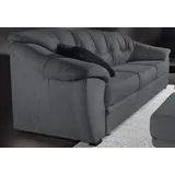 sit&more 3-Sitzer SIT & MORE "Safira", grau (dunkelgrau), B:198cm H:90cm T:90cm, NaturLeder (in Sitz und Rücken, Korpus in passendem Kunstleder);Luxus-Microfaser;Luxus-Kunstleder;Primabelle-Microfaser, Sofas, inklusive komfortablem Federkern, wahlweise mit