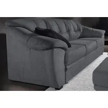 sit&more 3-Sitzer SIT & MORE "Safira", grau (dunkelgrau), B:198cm H:90cm T:90cm, NaturLeder (in Sitz und Rücken, Korpus in passendem Kunstleder);Luxus-Microfaser;Luxus-Kunstleder;Primabelle-Microfaser, Sofas, inklusive komfortablem Federkern, wahlweise mit