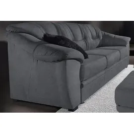 sit&more 3-Sitzer SIT & MORE "Safira", grau (dunkelgrau), B:198cm H:90cm T:90cm, NaturLeder (in Sitz und Rücken, Korpus in passendem Kunstleder);Luxus-Microfaser;Luxus-Kunstleder;Primabelle-Microfaser, Sofas, inklusive komfortablem Federkern, wahlweise mit