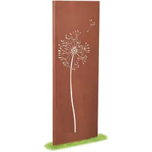 prima terra Sichtschutzelement 60 x 158 cm Braun/Metall