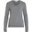 V-Neck L/S Knit TOP Grau/Schwarz M