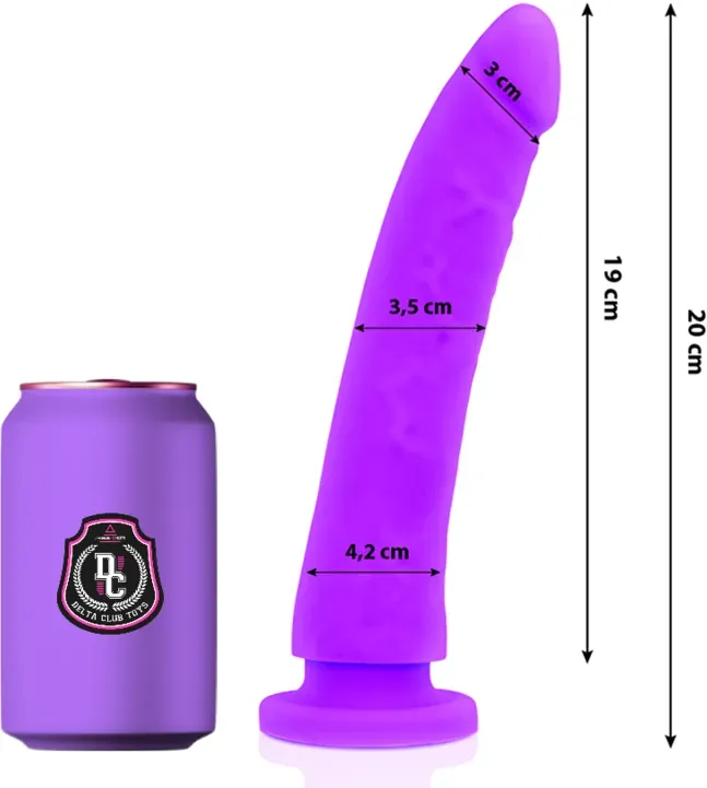 DELTA CLUB - TOYS LILA DILDO MEDIZINISCHES SILIKON 20 CM -O- 4 CM