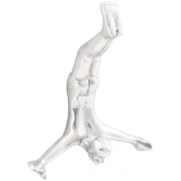 VidaXL Skulptur Silbern 22x8x25 cm Aluminium Fallender Mann