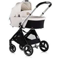 Chipolino Kinderwagen Elite 3 in 1 i-Size Babyschale Sportsitz Babywanne Tasche beige