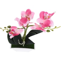 ibasenice kunstpflanze Frühlingsdeko künstliche Phalaenopsis-Orchideen künstlicher Bonsai Mini-Orchideen gefälschte Pflanze im Topf Pflanzendekorationen für Töpfe schmücken Schmuckstücke