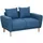 Homcom Zweisitzer Blau Textil, 133x81x73 cm, Wohnzimmer Sofas & Couches, Sofas, 2-Sitzer Sofas