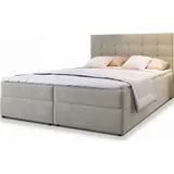 masseno Boxbett mit Bettkasten ¦ beige ¦ Maße cm B: 140 H: 98