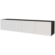 altdecor ELIO Lowboard 200 cm Schwarz/Weiß Holz/MDF