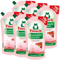 6x Frosch Granatapfel Weichspüler 1 Liter - Pflegend mit Granatapfel