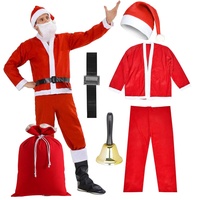 Kostümheld® 6 in 1 Nikolauskostüm - Einheitsgröße - Weihnachtsmannkostüm - Santa Costume - für Weihnachten - Kostüm für Nikolaus - Weihnachtsmann - Santa Claus - Herren/Erwachsene (Mengenauswahl)