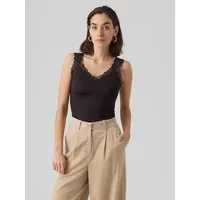 Vero Moda Spitzentop »VMROSA SL TOP JRS NOOS«, schwarz