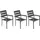 ALEOS. Milos Gartensessel 56 x 60 x 90 cm grau 3 St.