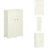 Vidaxl - Kunststoffschrank 79x43x125 cm Holzdesign Vanilleeis - Aufbewahrungsbox - Garderobe - Schuhregal - Wohnzimmermöbel - Schlafzimmermöbel