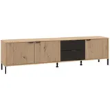 Home Affaire »Mayenne TV-Lowbord, Breite 208 cm«, Kommode mit 3 Türen mit Rillen-Optik, 2 Schubkästen