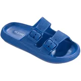 Beco Kinder Pantoletten – Airkiss-Leisure Badesandalen, ultraleichte Kinder Badeschlappen mit innovativer Luftpolstersohle – Blau, Größe 35 EU