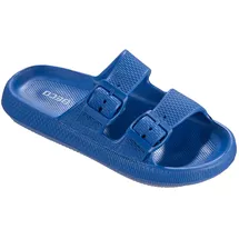 Beco Kinder Pantoletten – Airkiss-Leisure Badesandalen, ultraleichte Kinder Badeschlappen mit innovativer Luftpolstersohle – Blau, Größe 35 EU
