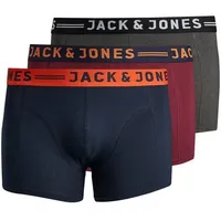 JACK & JONES Lich Field Plus Size Boxershorts 3 Einheiten Burgundy 6XL Regular