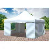 Faltpavillon Faltzelt Pavillon 4x4 Weiss Gartenzelt Klappzelt Wasserdicht