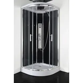 sanotechnik handelsgesellschaft m.b.h. Trend 1 Komplettdusche mit Schiebetür 90 x 215 cm schwarz Sicherheitsglas
